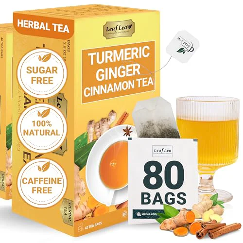 Carefully Designed Turmeric Ginger Tea 80 Count Excellent