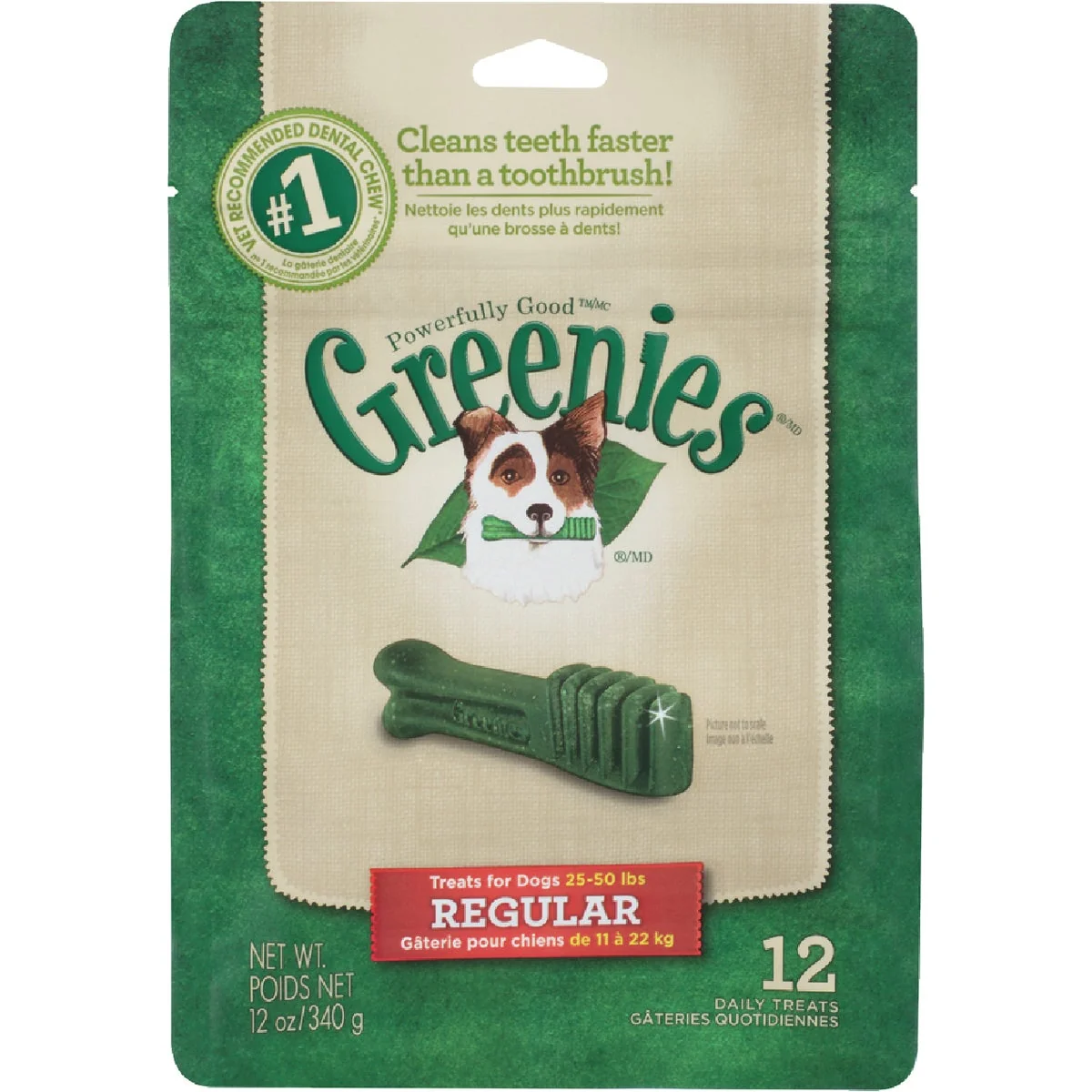 Effective Greenies Regular Medium Dog Flavor Dental Dog Treat 12-Pack Eco-Friendly