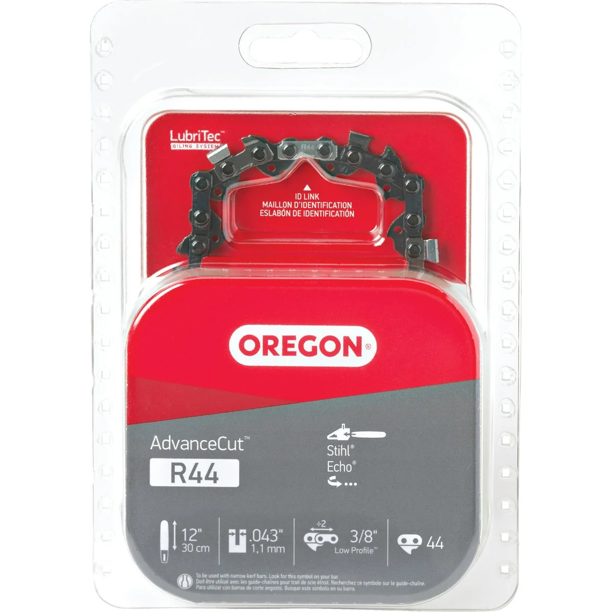 Clean Oregon AdvanceCut LubriTec R44 12 In. 3 8 In. Low Profile 44 Link Chainsaw Chain Responsible