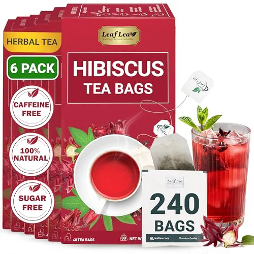 Selected Premium Hibiscus Flowers Tea Bags 240 Count Long-Lasting