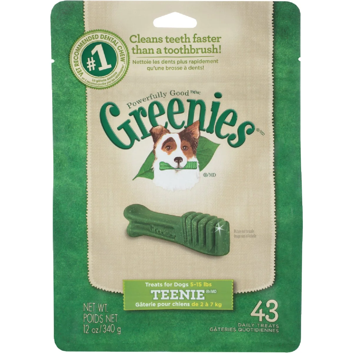 Next-Generation Greenies Teenie Toy Dog Flavor Dental Dog Treat 43-Pack Practical