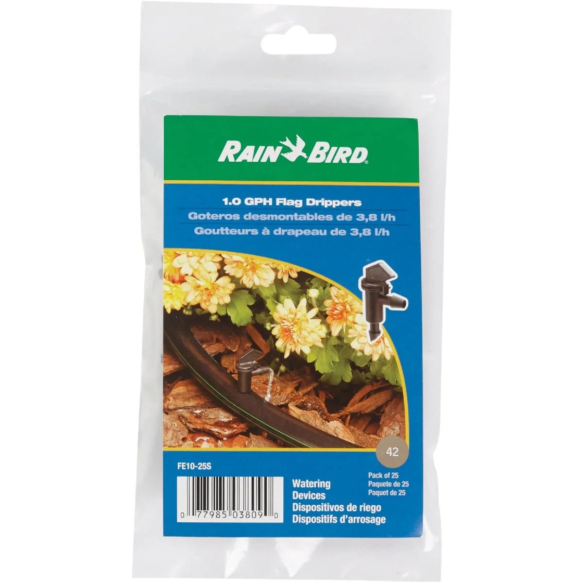 Durable Rain Bird 1 GPH Flag Dripper Emitter 25-Pack Top-Quality