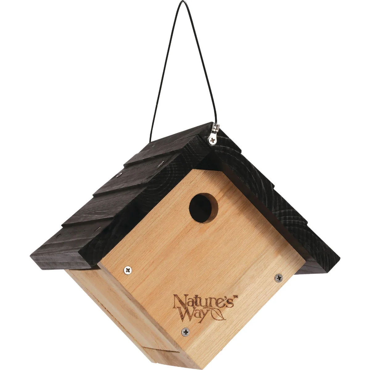 Green Nature's Way 9 In. W. x 8 In. H. x 8 In. D. Natural Cedar Wren Bird House Responsible