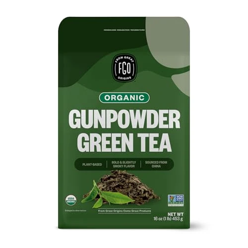 Refined Organic Gunpowder Green Tea 16 Ounce Fashionable