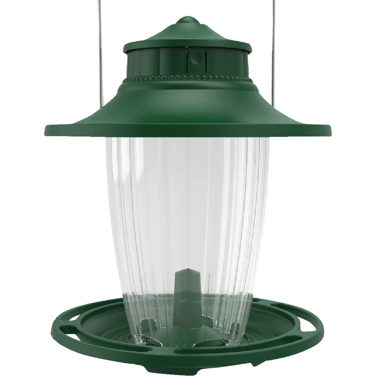 Versatile Stokes Select SureFill No Spill Green Plastic 3.8 Lb. Capacity Lantern Bird Feeder Certified