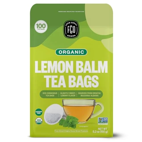 Exceptional Organic Lemon Balm Tea 100 Count Comfortable