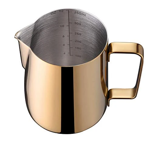 High-Performance Milk Frothing Pitcher 12oz Stainless Steel for Latte Art Smooth