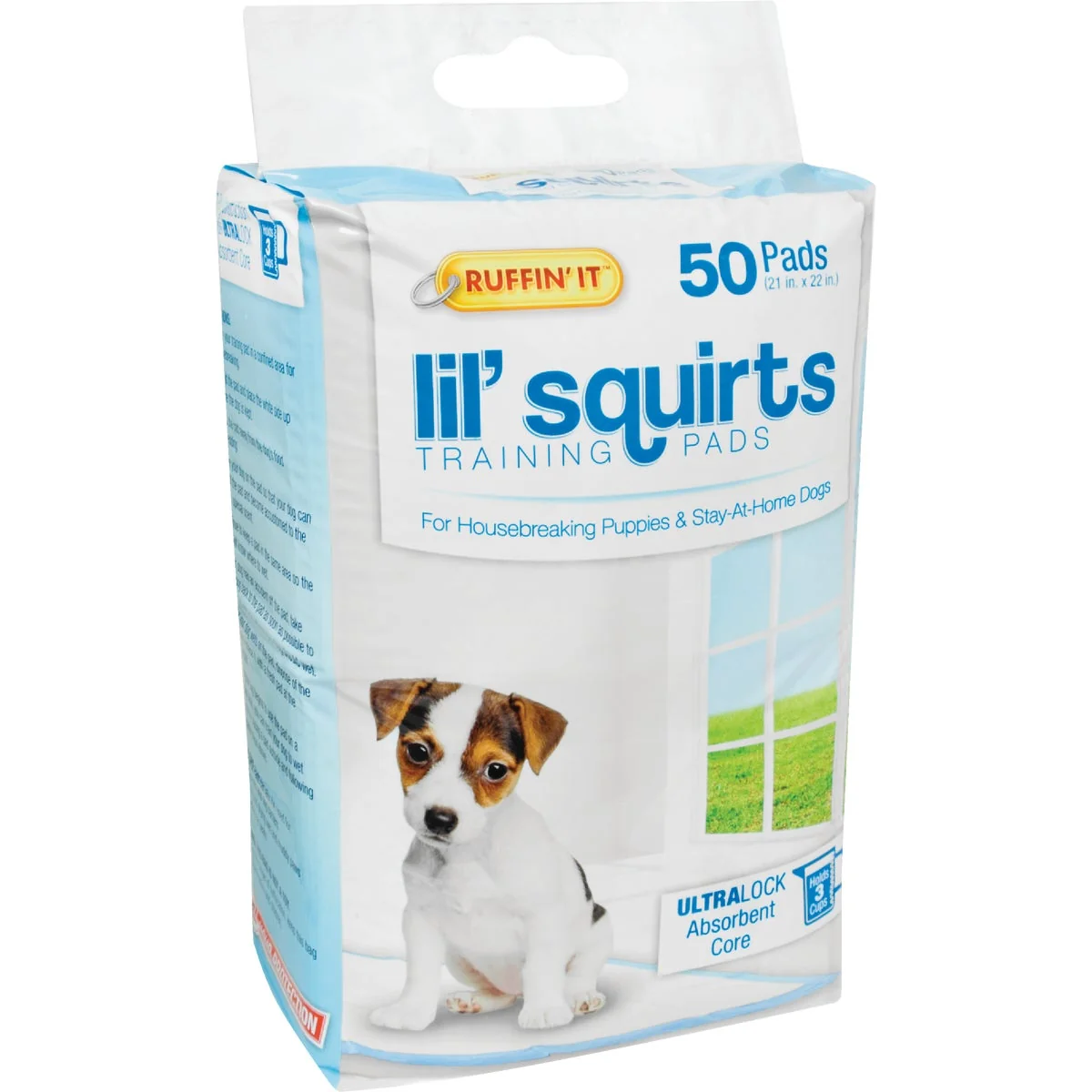 Durable Ruffin' it Lil' Squirts 21 In. x 22 In. Puppy Training Pads 50-Pack Consistent