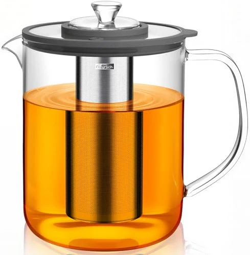 Advanced 85oz Glass Tea Pot with Infuser 85 Count Eco-Friendly