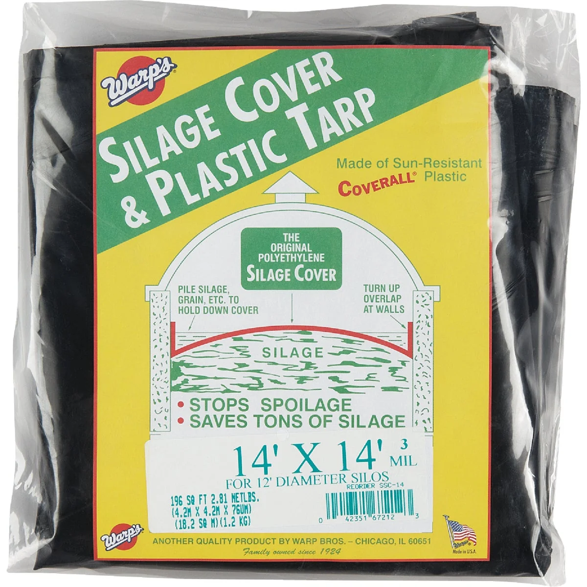 Smart Warp's 14 Ft. X 14 Ft. Coverall Polyethylene 3 Mil. Silage Cover Professional
