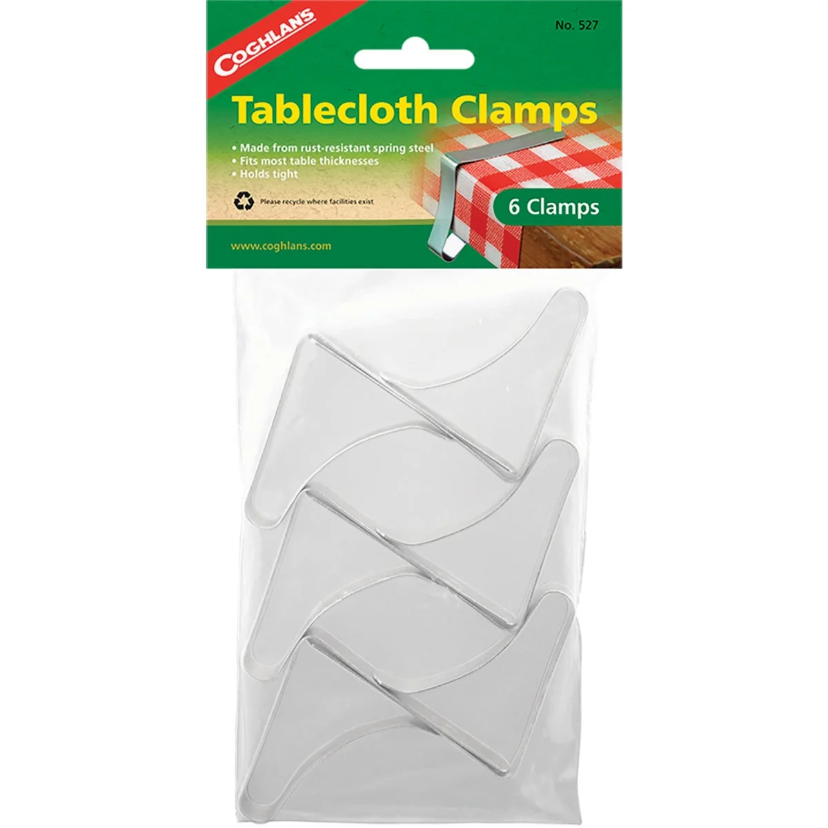 Professional Coghlans Steel Tablecloth Clamps 6-Pack Official