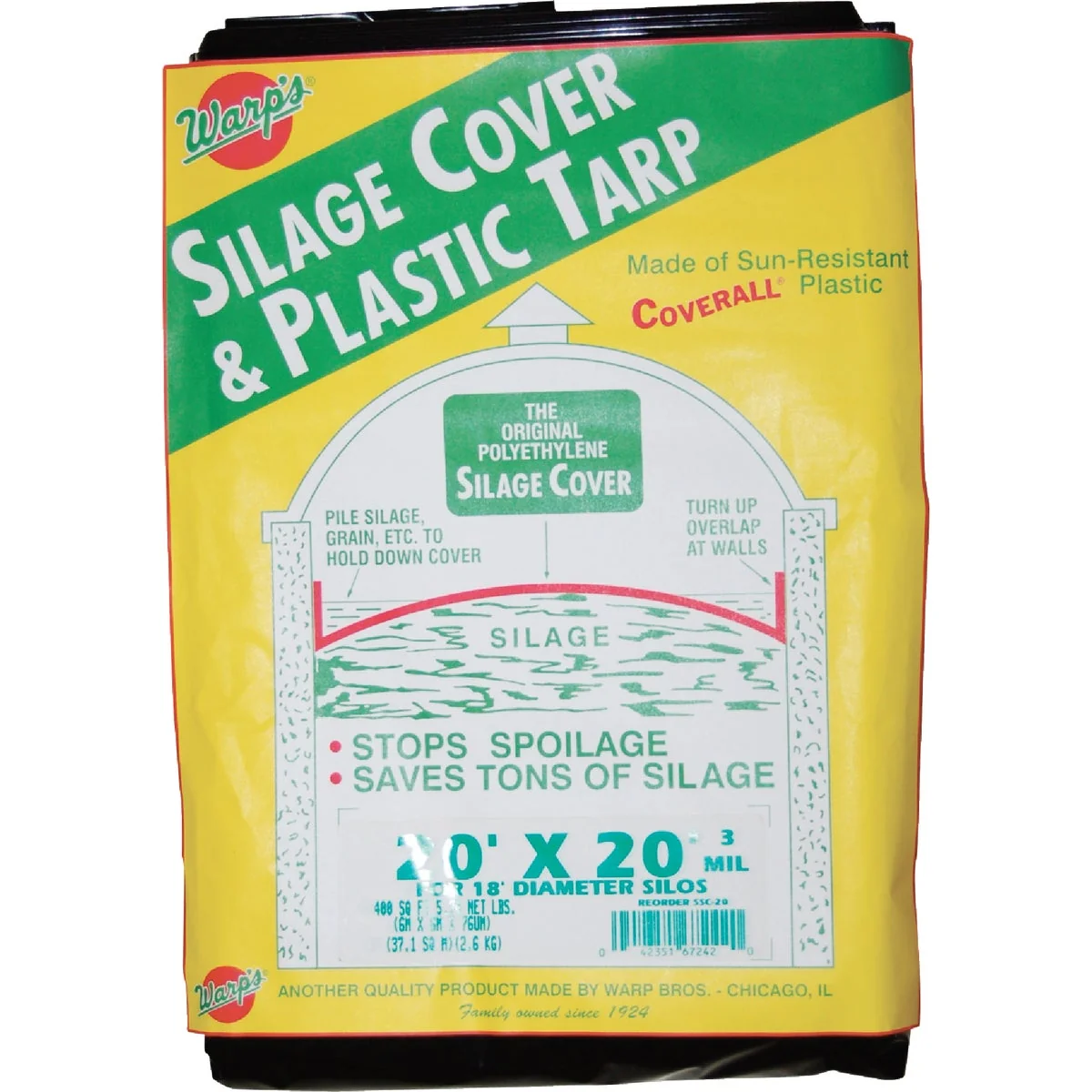 Effective Warp's 20 Ft. X 20 Ft. Coverall Polyethylene 3 Mil. Silage Cover Premium