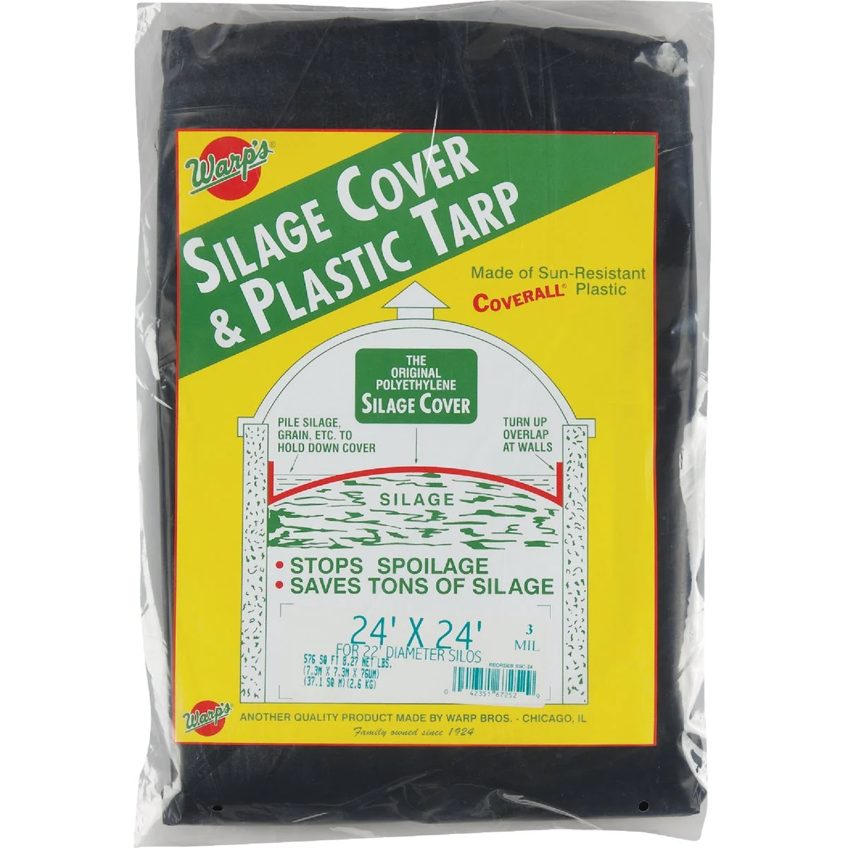 Carefully Designed Warp's 24 Ft. X 24 Ft. Coverall Polyethylene 3 Mil. Silage Cover Original Design