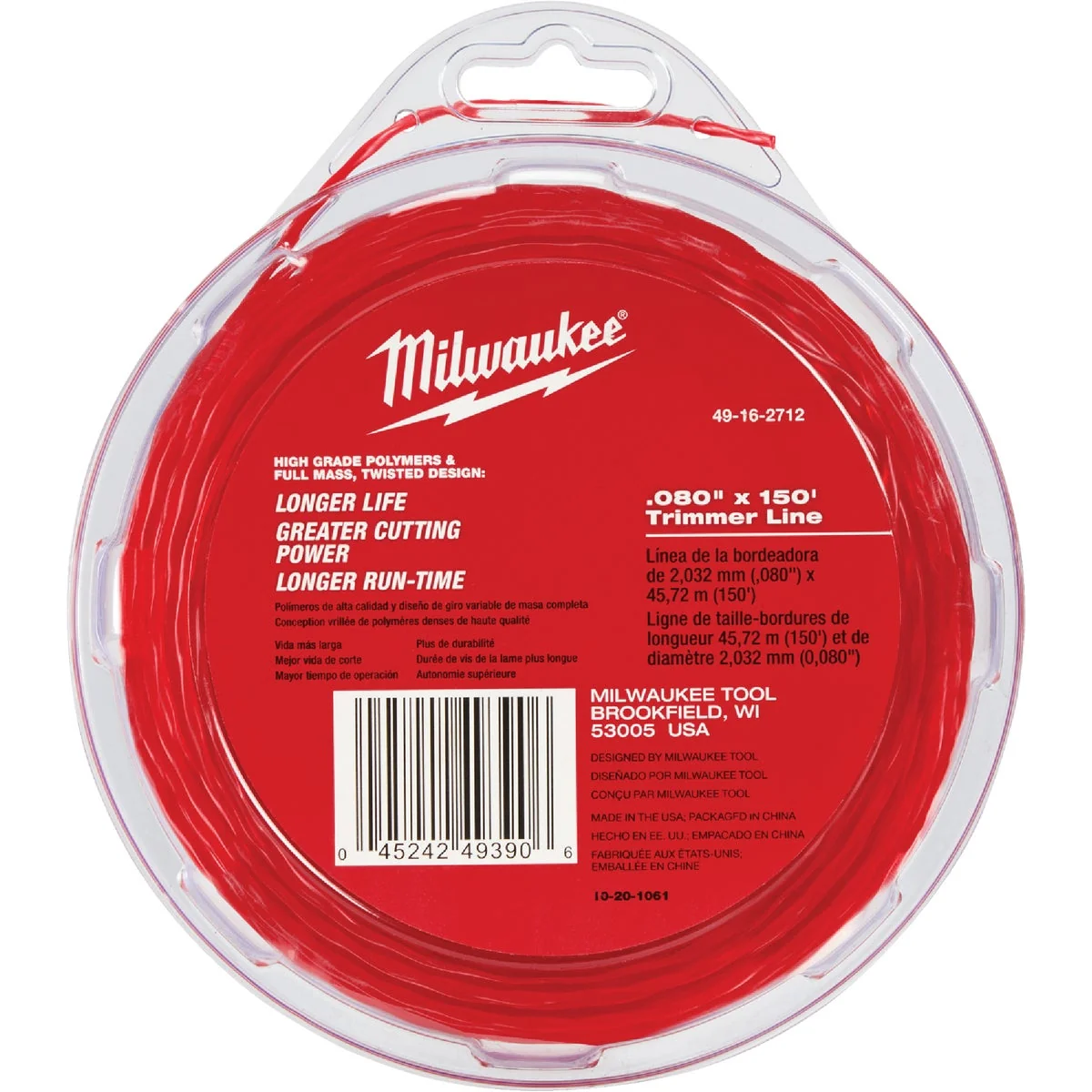 Official Milwaukee 0.080 In. x 150 Ft. Trimmer Line Fashionable