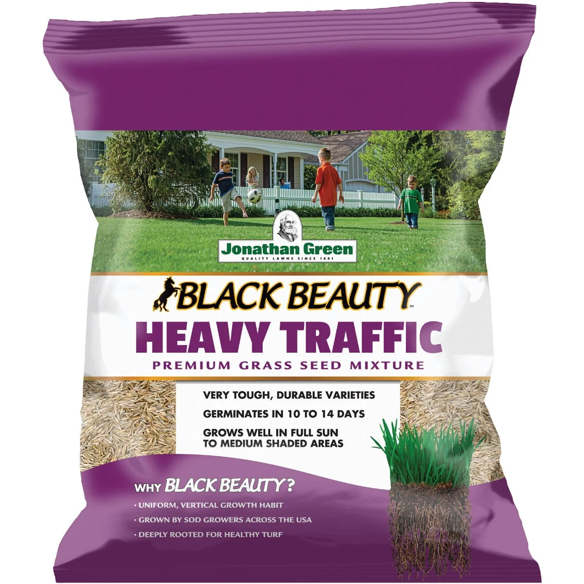 Natural Jonathan Green Heavy Traffic 7 Lb. 1400 Sq. Ft. Coverage Grass Seed Efficient