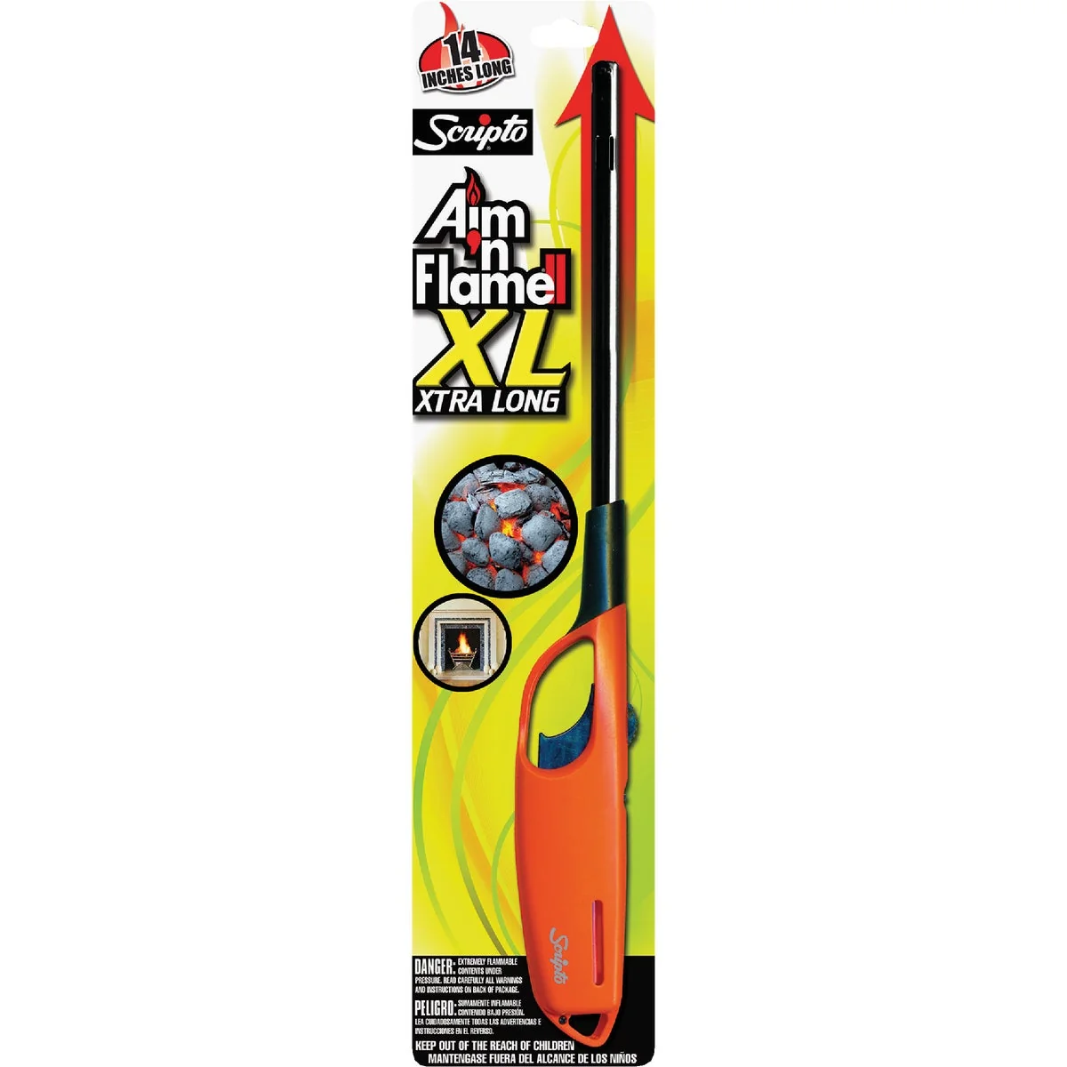 Official Scripto Aim 'n Flame II Nonrefillable Straight Stem EXtra Long Butane Lighter Sophisticated