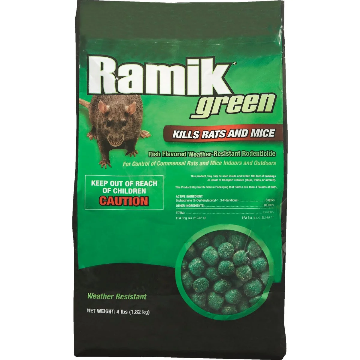 High-End Ramik Green Nugget Rat And Mouse Poison 4 Lb. High-Quality