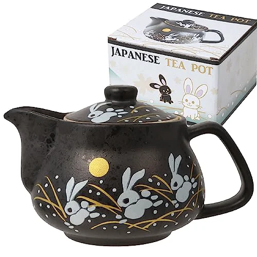 Green 10oz bunny kyusu Rabbit Kutani Yaki Stylish