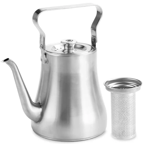 Trusted 68OZ 2000ML Stainless Steel Teapot with Removable Infuser Recyclable
