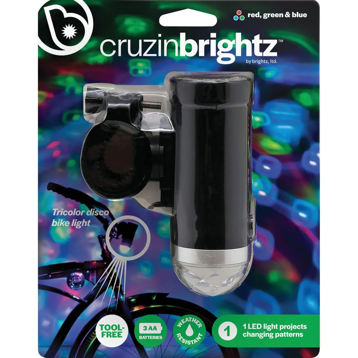 Elite Cruzin Brightz LED Multi-Color Bicycle Light Pure