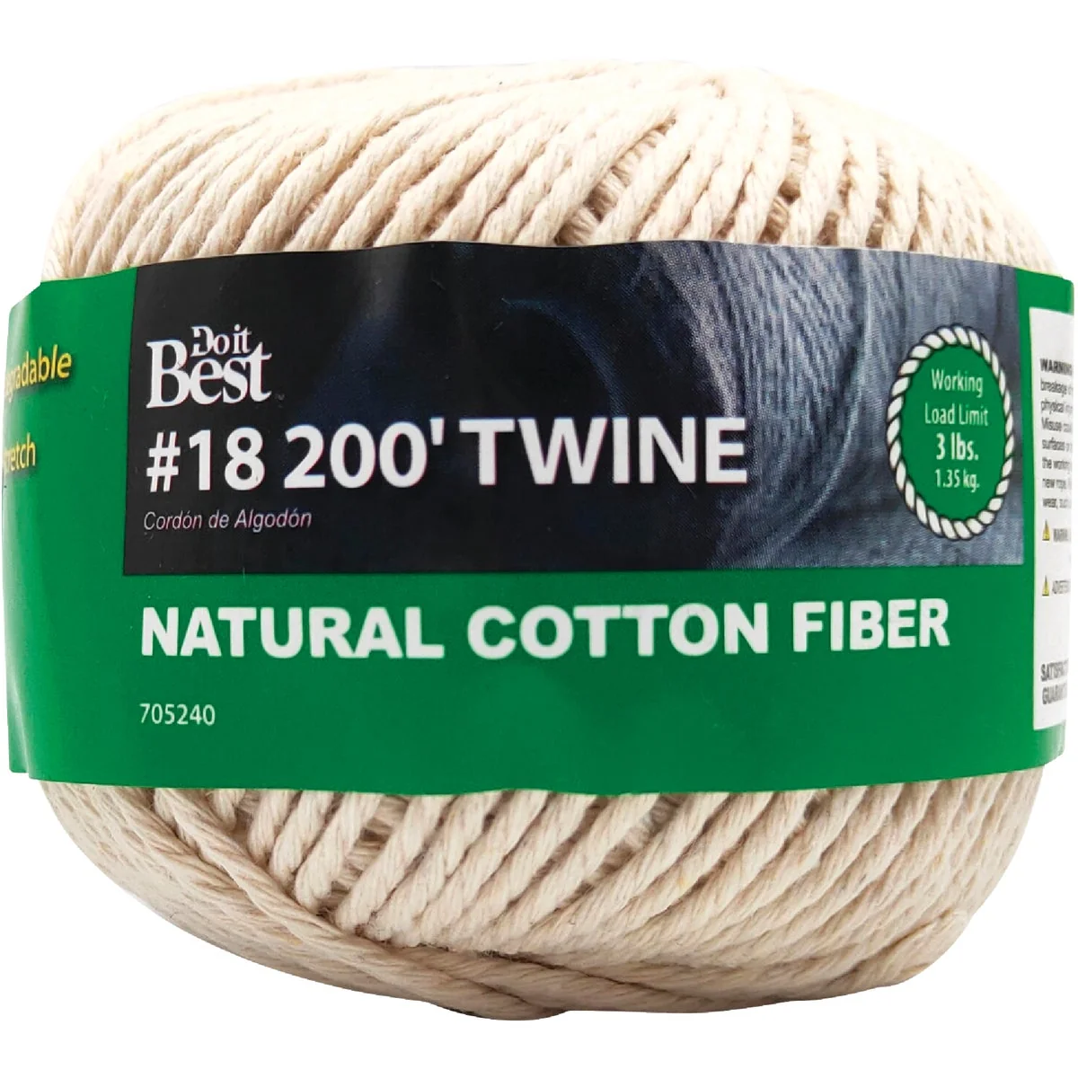 Premium Material Do it 18 x 200 Ft. Natural Cotton Twine Fast