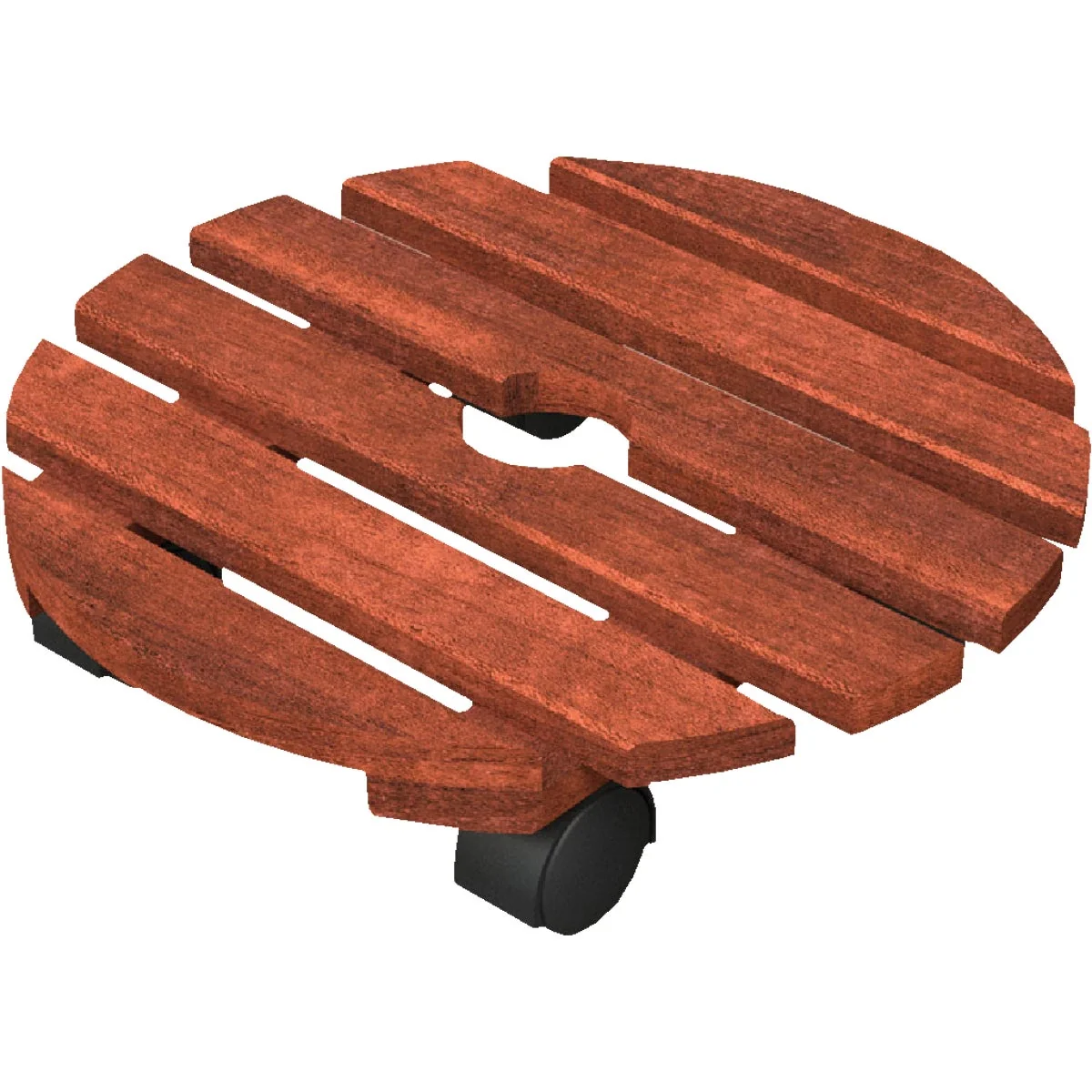 Fine Crafted Panacea 150 Lb. Capacity 14 In. Wood Plant Caddy Sophisticated