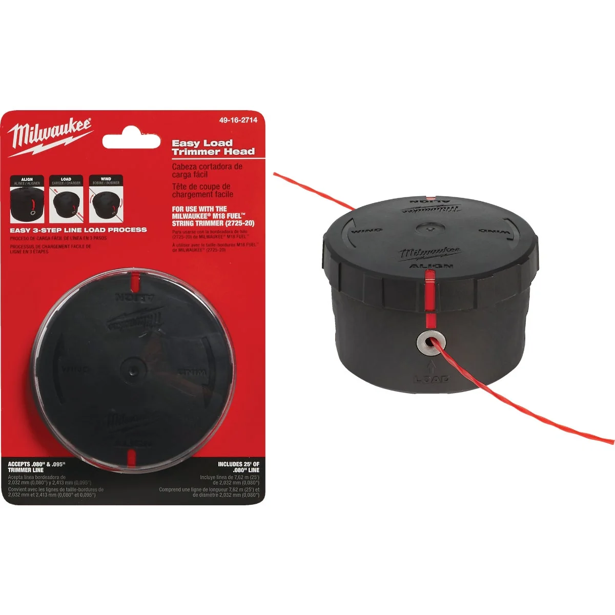Outstanding Milwaukee Easy Load Bump Feed Straight Shaft Trimmer Head Quality