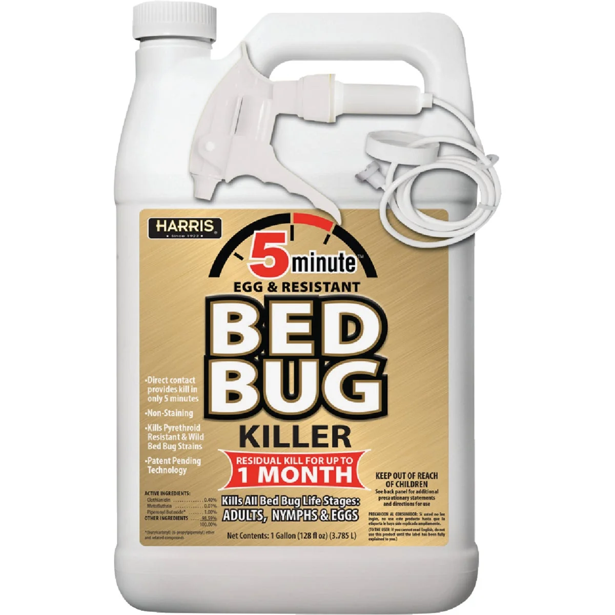 Smooth Harris 5-Minute 128 Oz. Ready To Use Trigger Spray Egg Resistant Bedbug Killer Original Design