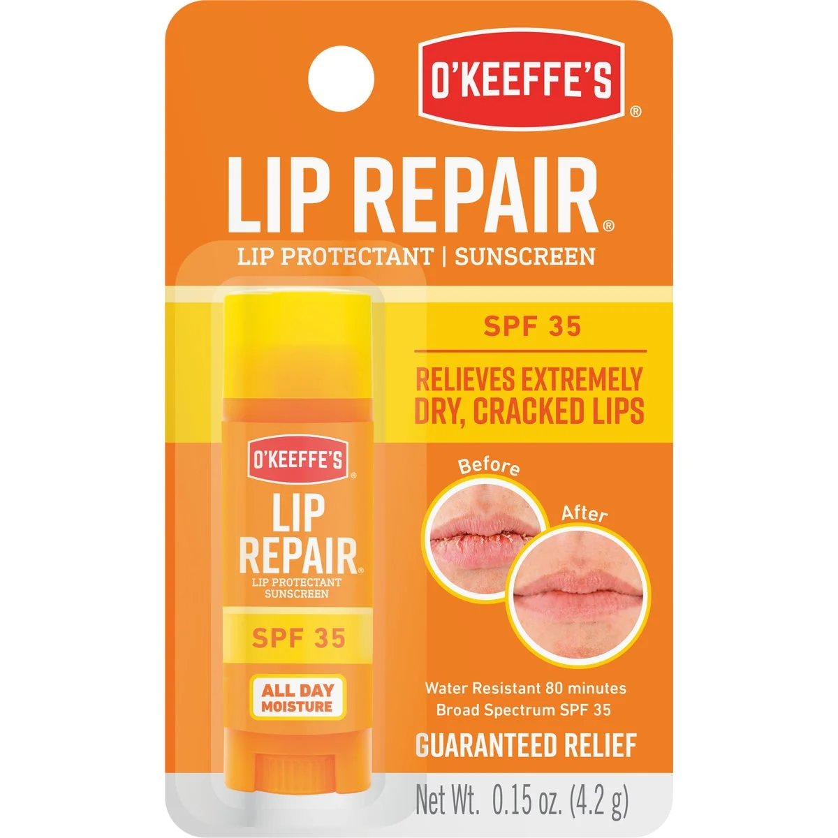 Contemporary O'Keeffe's SPF 35 Unflavored Lip Balm 0.15 Oz. Elegant