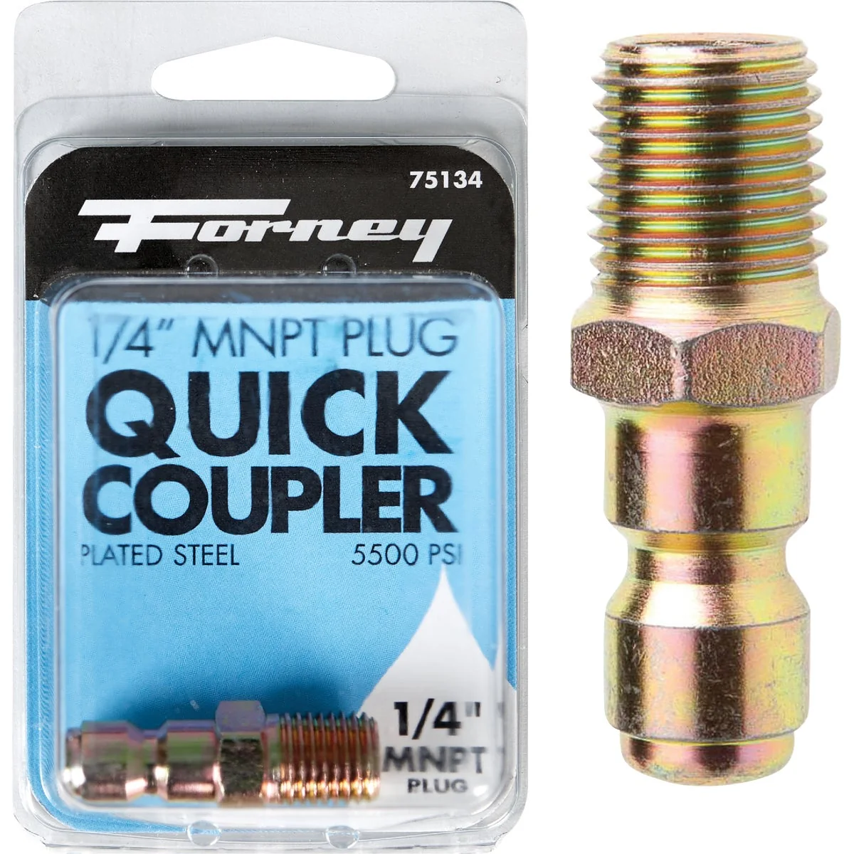 Traditional Forney 1 4 In. Male Quick Connect Pressure Washer Plug Detailed