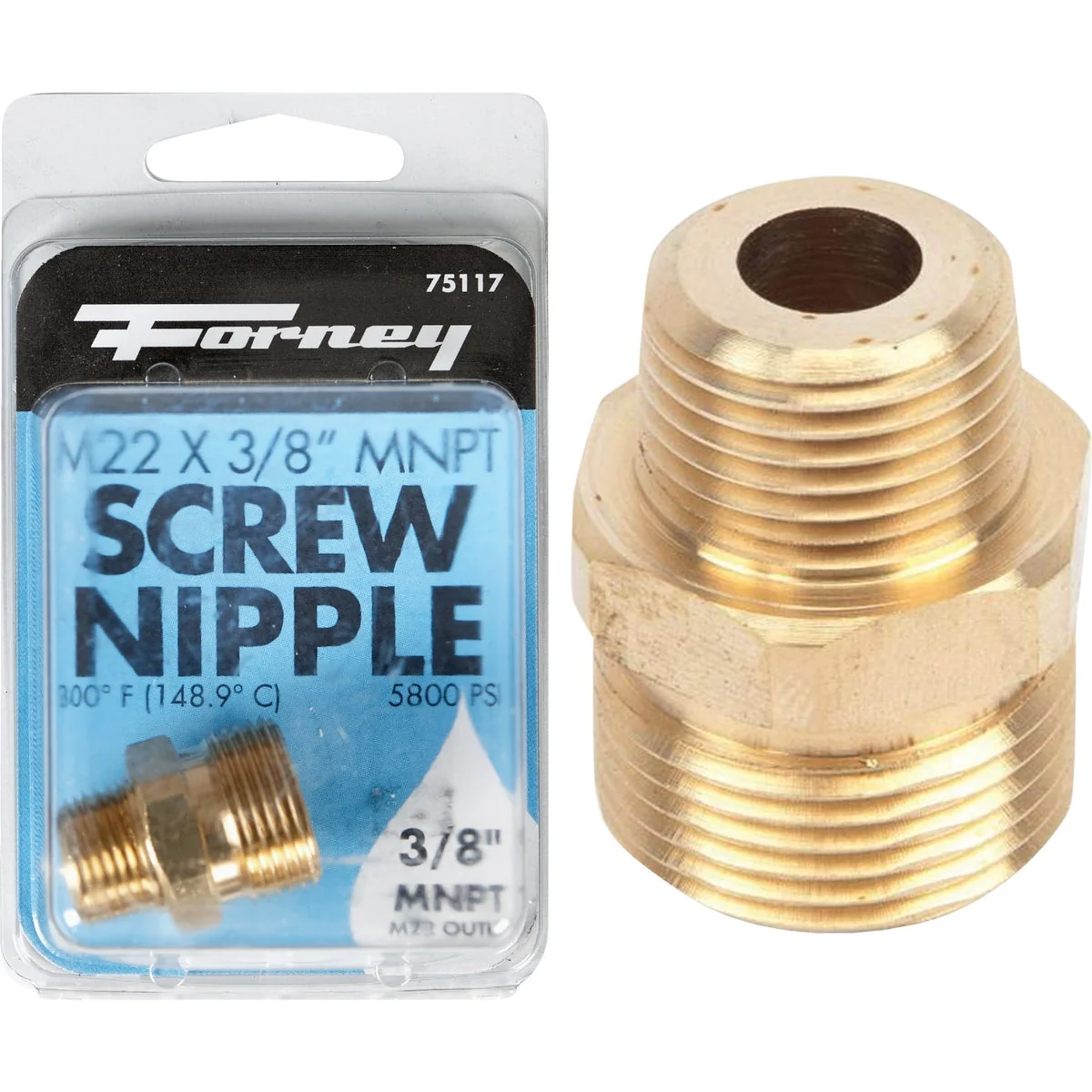 Green Forney 3 8 In. Male Pressure Washer Screw Nipple Verified