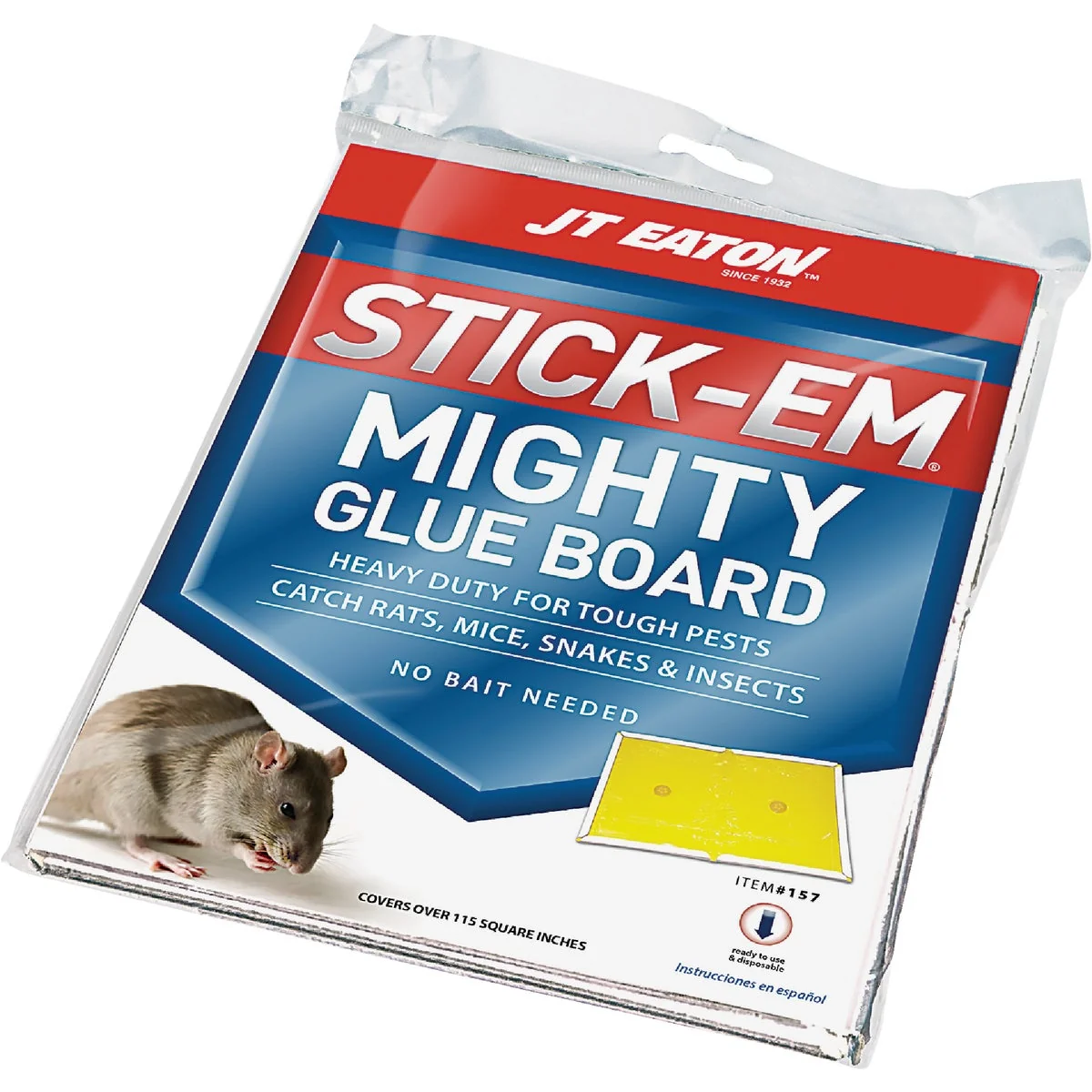 Responsible JT Eaton Stick-Em Mighty Glue Board Mouse Rat Trap Unique