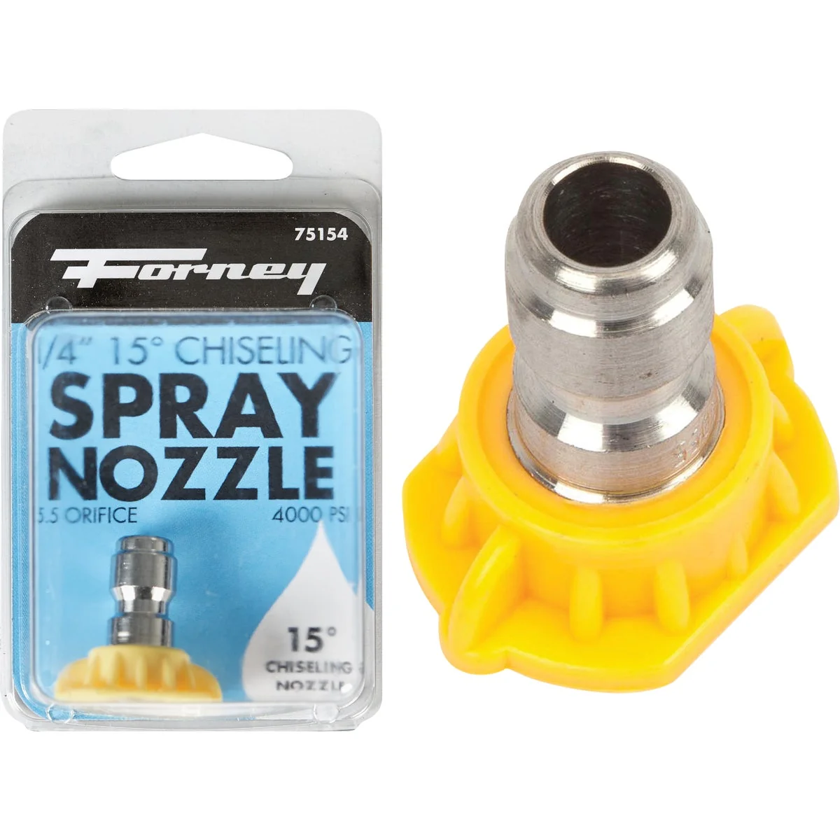 Casual Forney Quick Connect 5.5mm 15 Deg. Yellow Pressure Washer Spray Tip Convenient