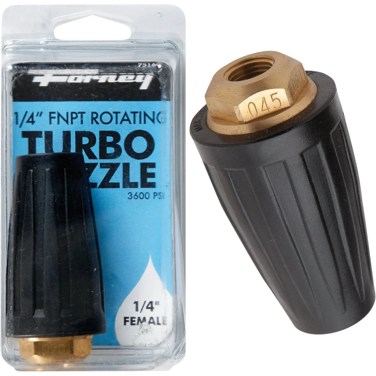 Versatile Forney 3600 psi Rotating Turbo Pressure Washer Nozzle Official