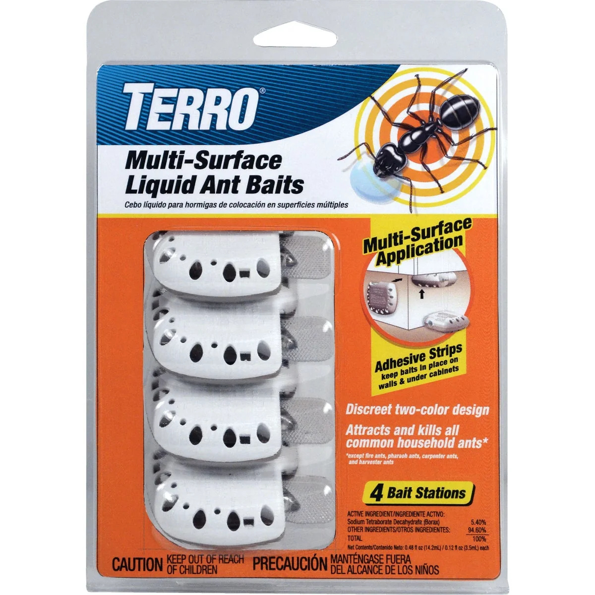Expertly Made Terro Multi-Surface Liquid Ant Bait Station 4-Pack Contemporary