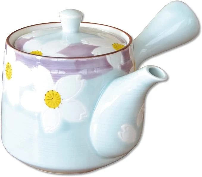 Elite Japanese Teapot Ceramic Kyusu 14.9 fl oz Arita Imari ware Made in Japan Porcelain Tea pot for Green Tea Urara Elegant