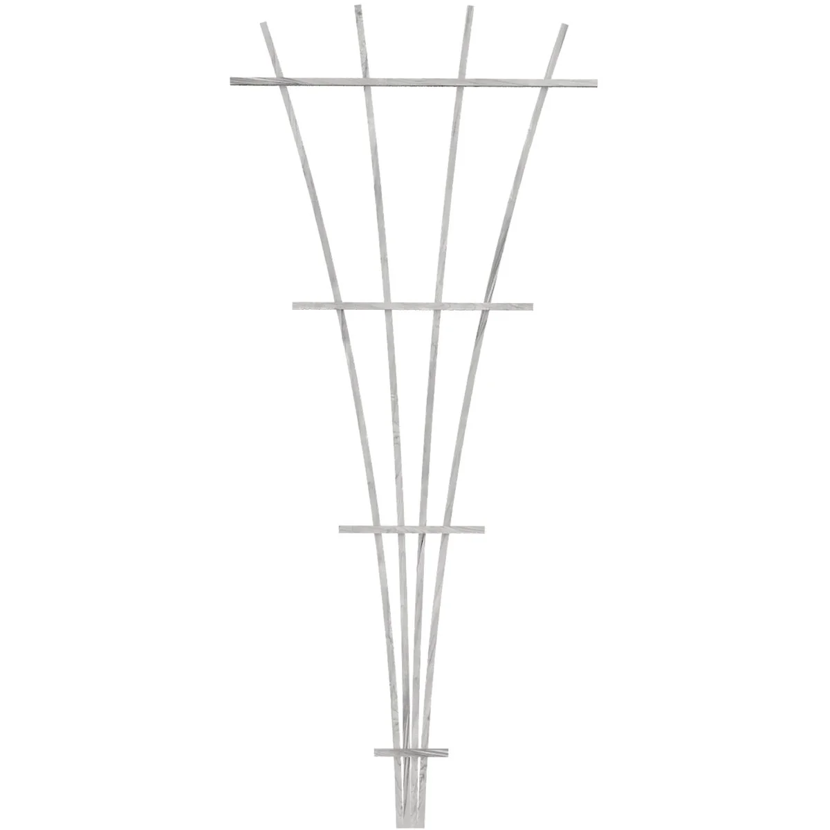 Reusable Panacea 72 In. White Wood Fan Trellis Detailed
