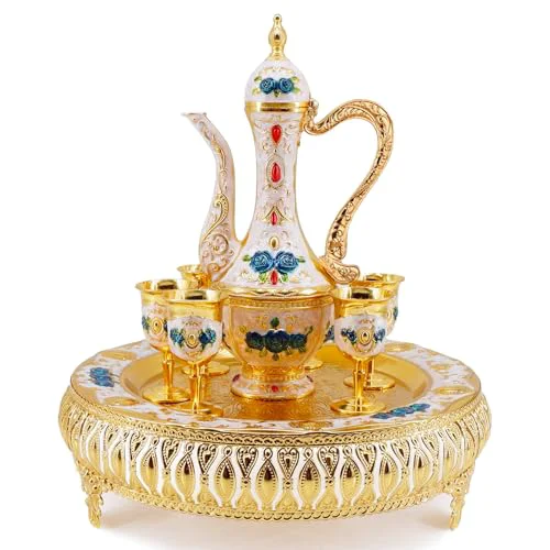 Exceptional Turkish Tea Coffee Cup and Pot Set Including Teapot High-Quality