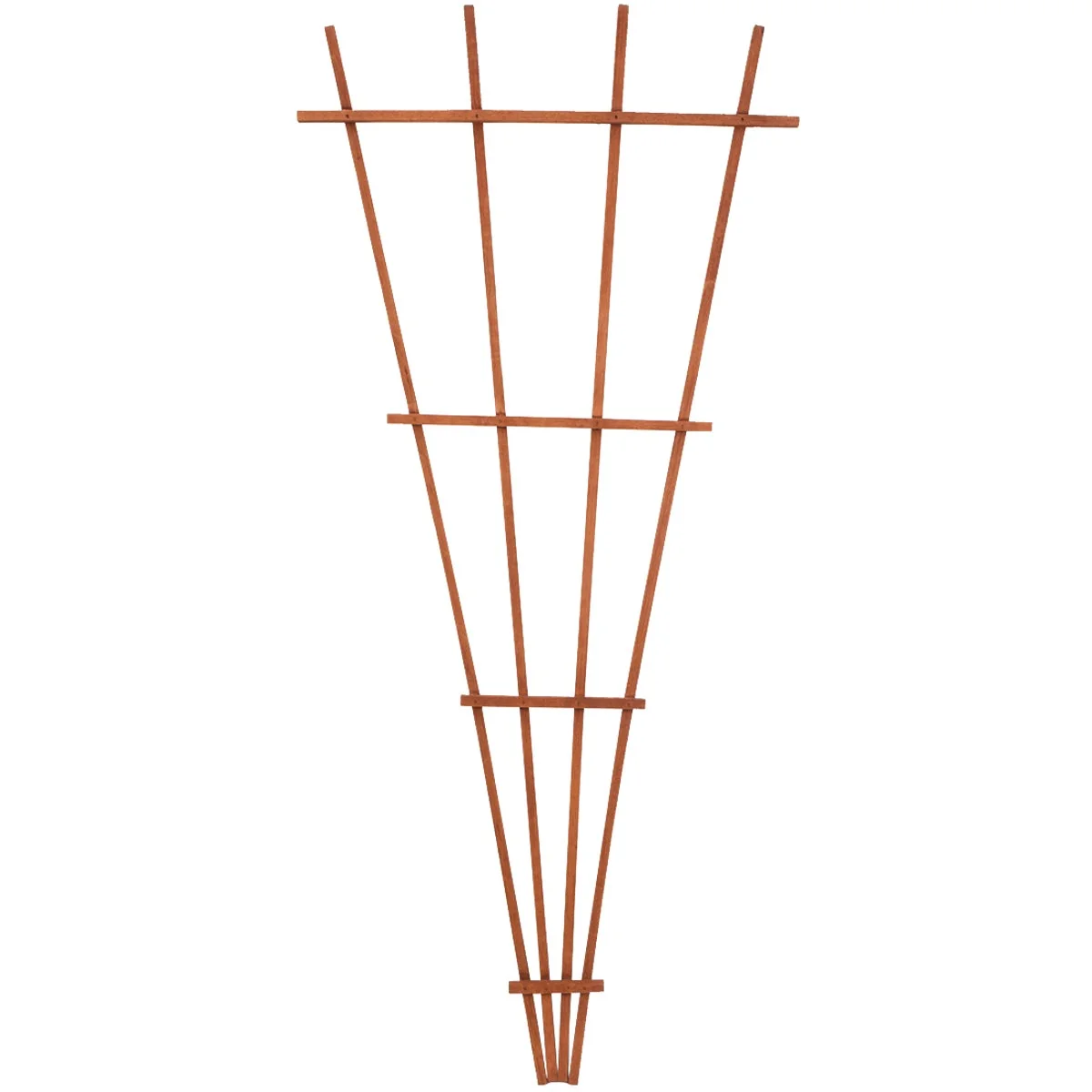 Efficient Panacea 72 In. Brown Wood Fan Trellis Smooth