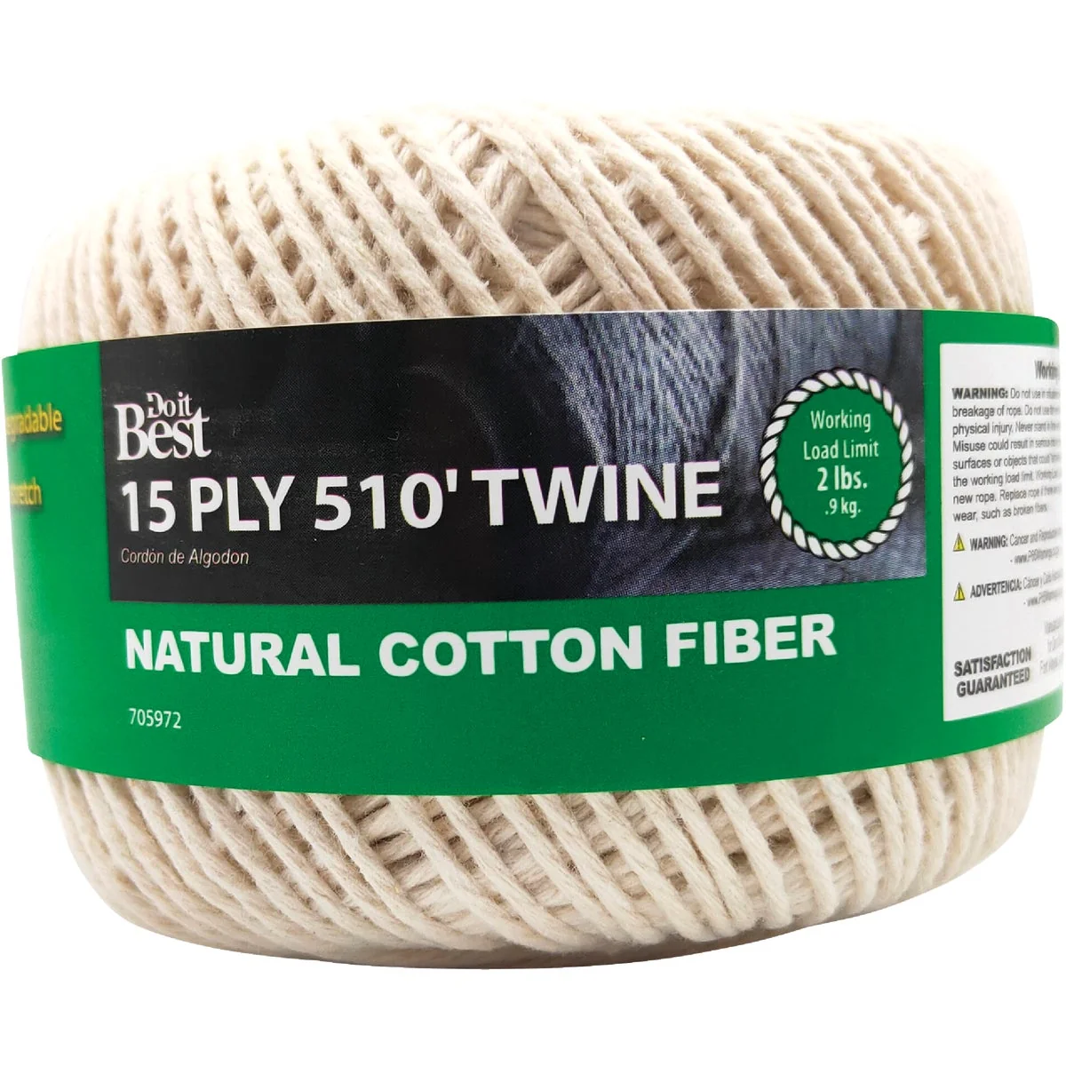 Environmentally Friendly Do it 15-Ply x 510 Ft. Natural Cotton Twine Traditional