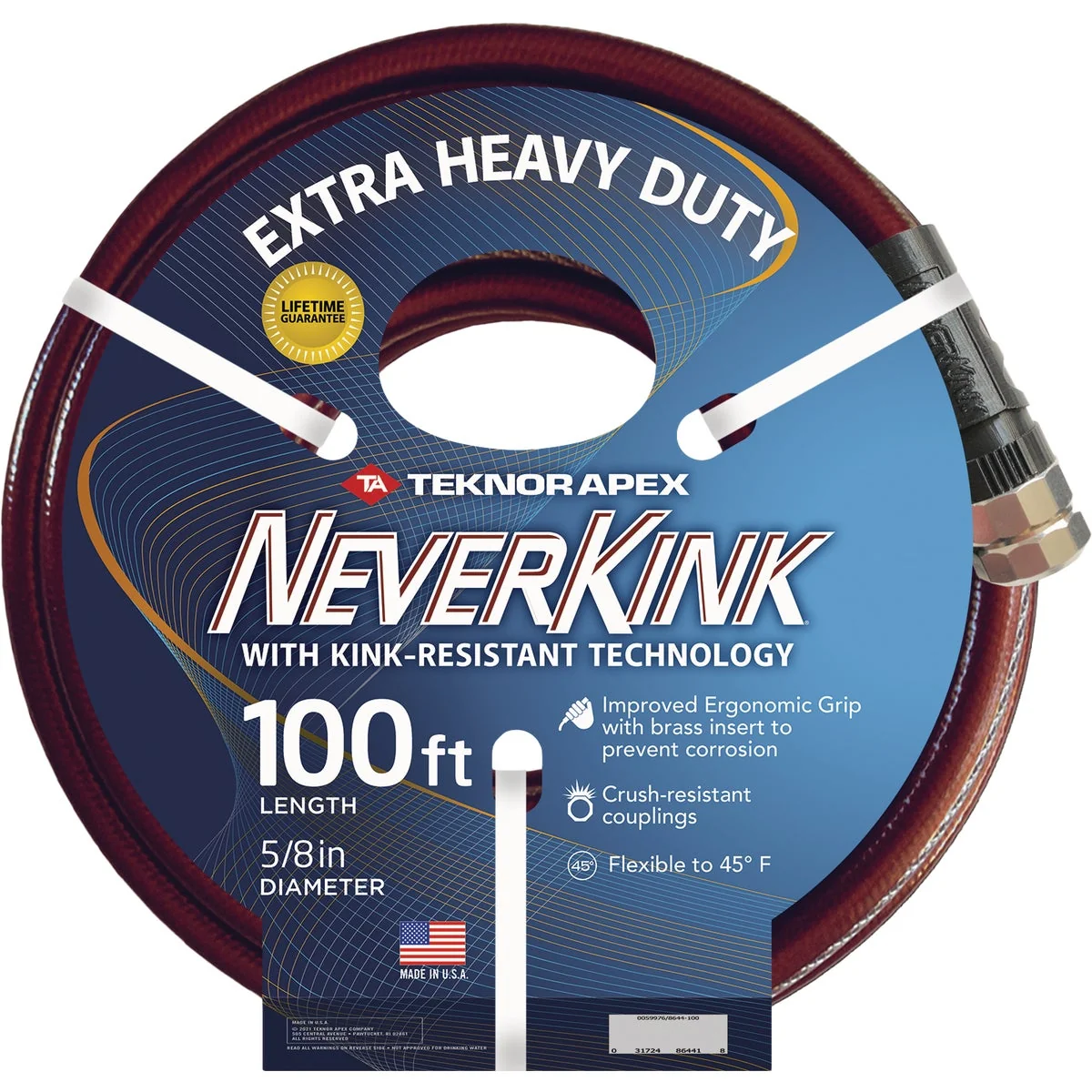 Flexible Teknor Apex kink 5 8 In. Dia. x 100 Ft. L. Extra Heavy-Duty Garden Hose Fast