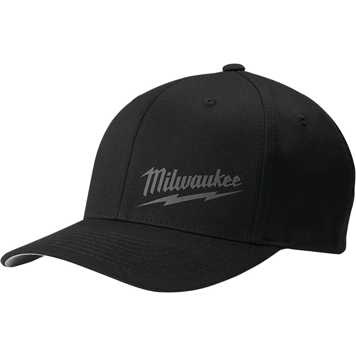 Relaxed Milwaukee FlexFit Black Fitted Hat L XL Powerful