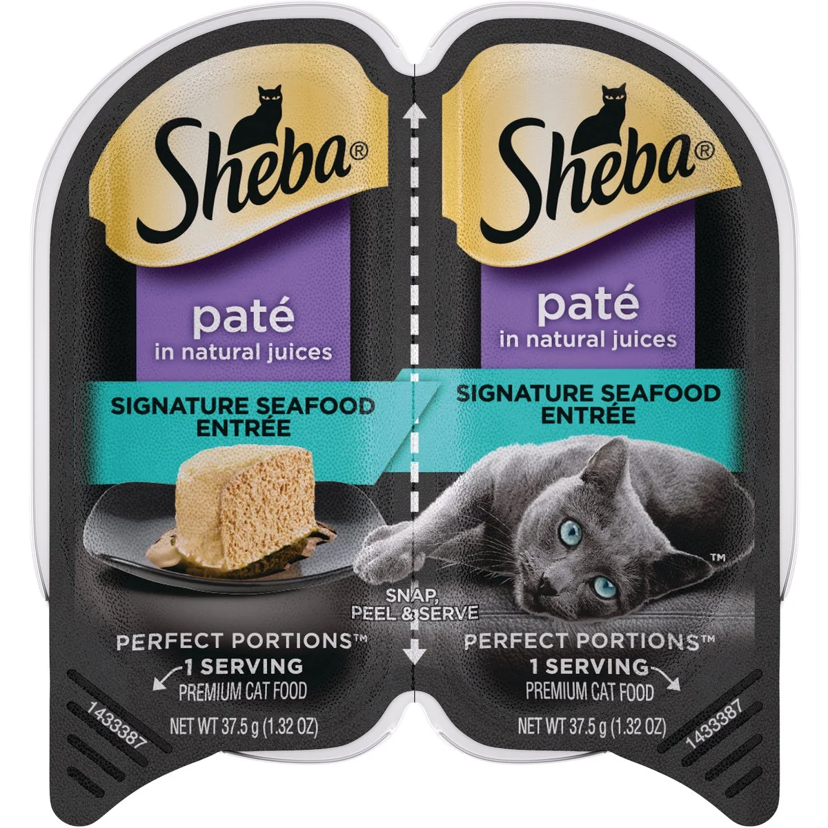 Smart Sheba Portions Pate 2.6 Oz. Adult Signature Seafood Wet Cat Food Consistent
