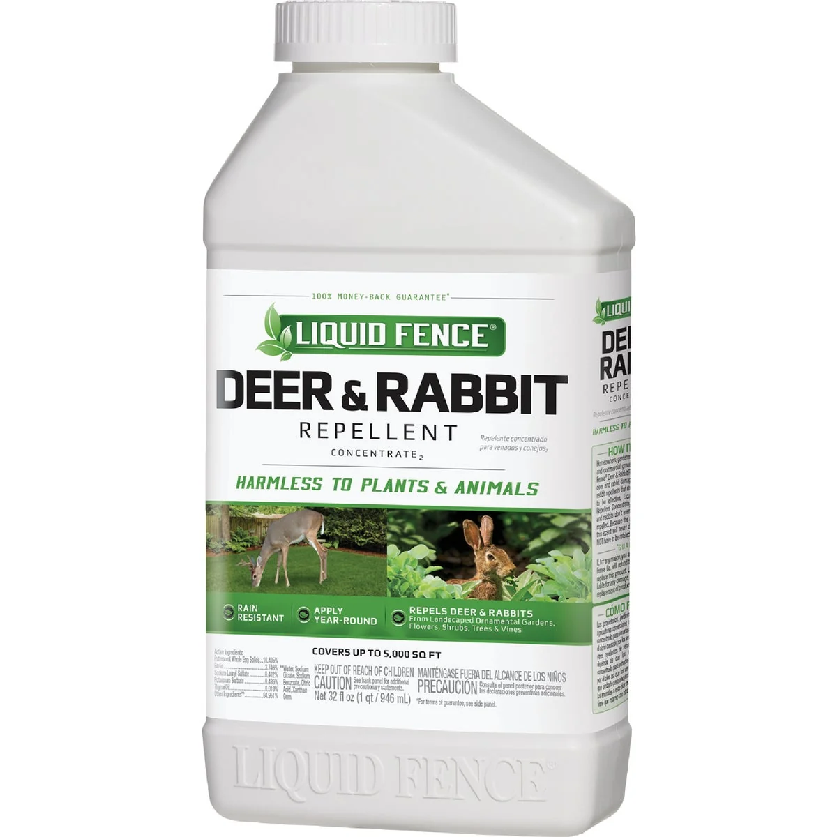 Innovative Liquid Fence 40 Oz. Concentrate Deer Rabbit Repellent Elegant