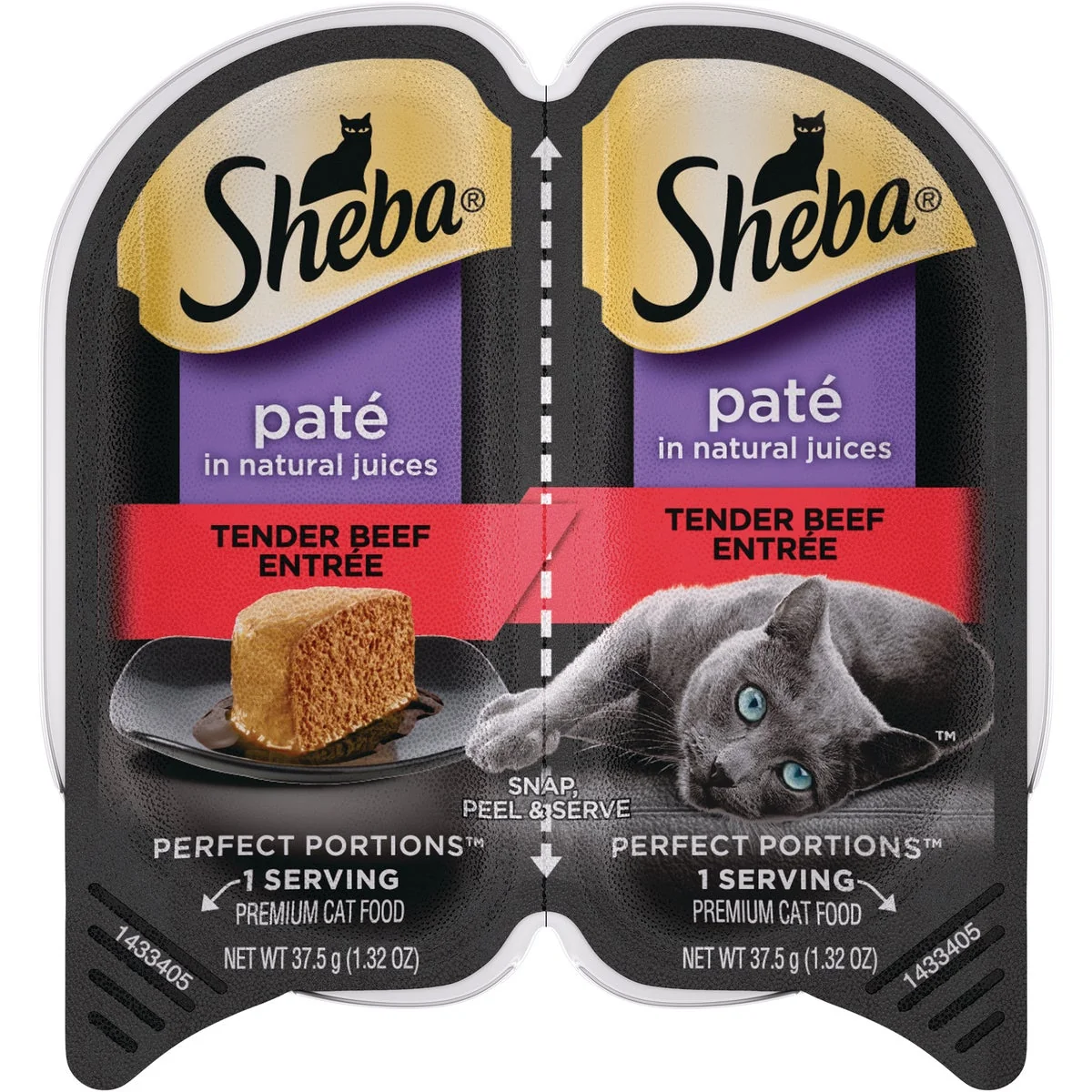 Flexible Sheba Portions Pate 2.6 Oz. Adult Tender Beef Wet Cat Food Fine