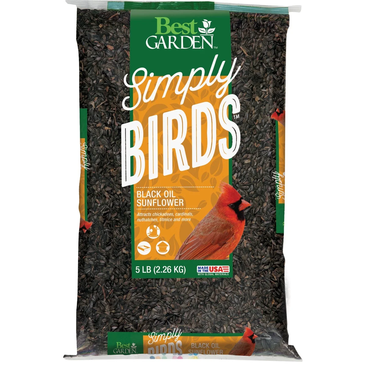 Luxury Garden 5 Lb. Black Oil Sunflower Wild Bird Seed Top-Quality
