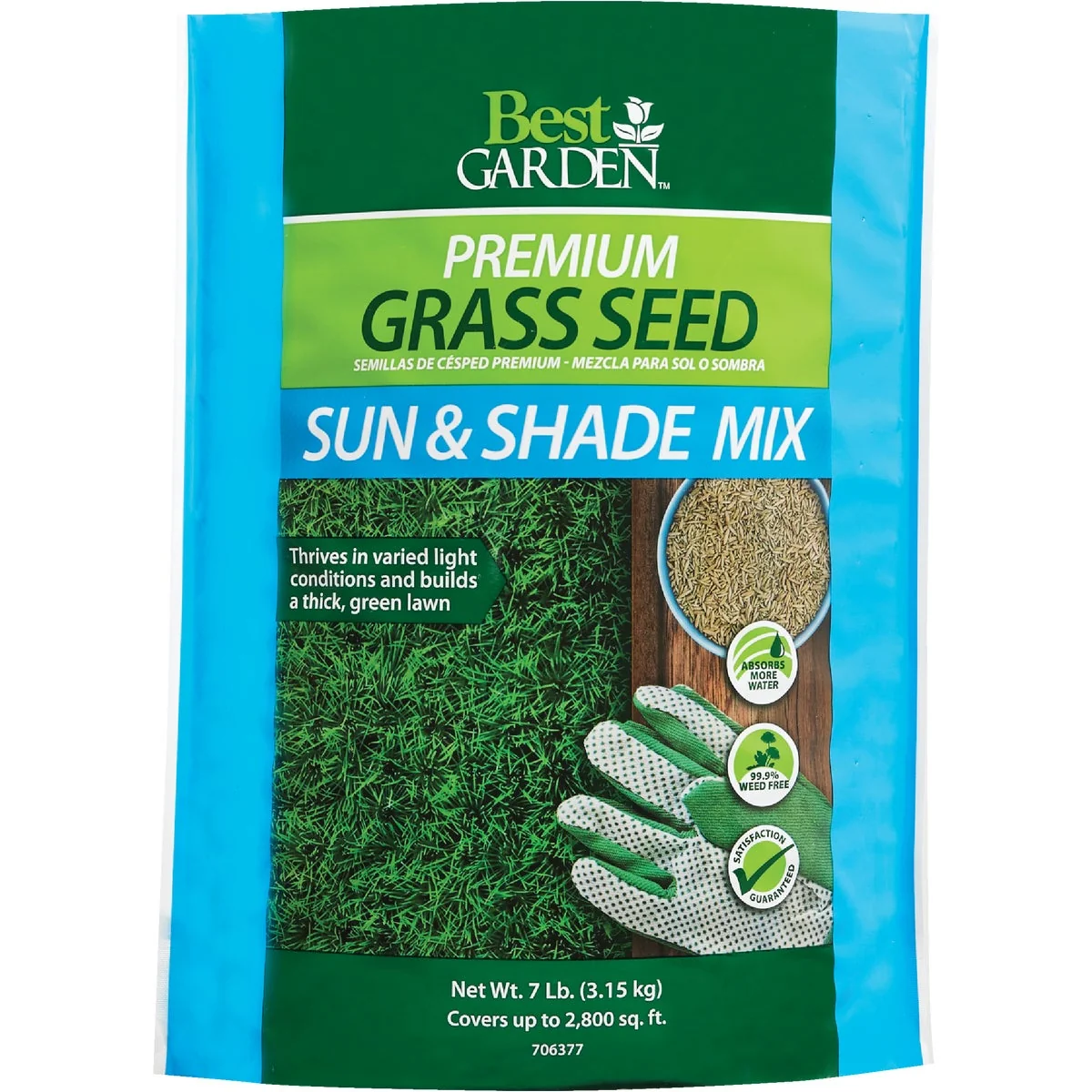High-Performance Garden 7 Lb. 2500 Sq. Ft. Coverage Sun Shade Grass Seed Original Design