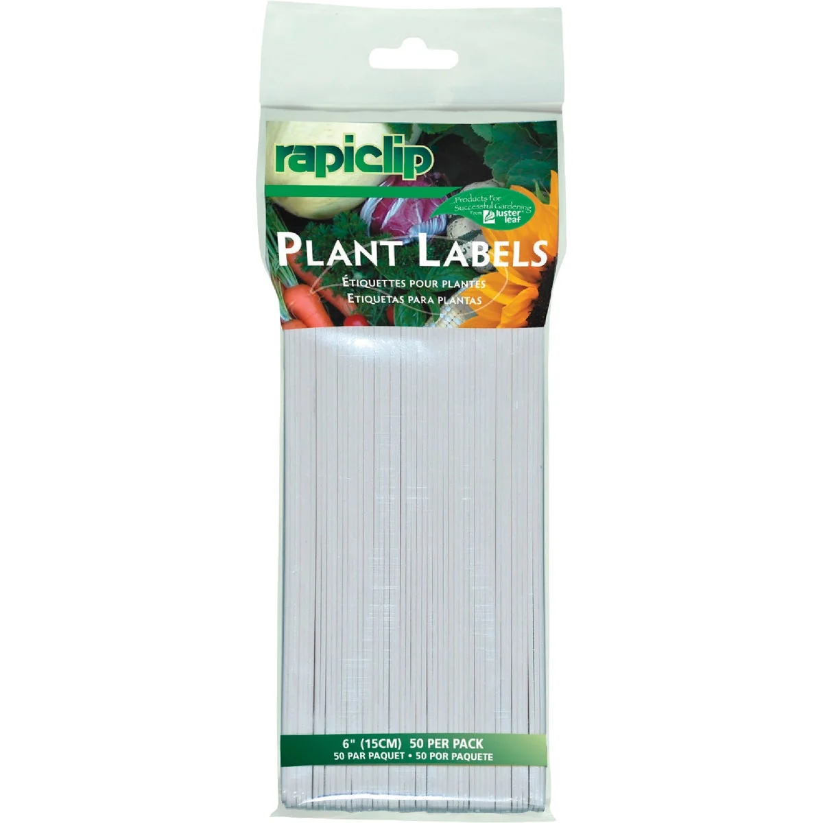 Functional Rapiclip 6 In. Plastic Garden Marker Plant Label 50-Pack Original Design