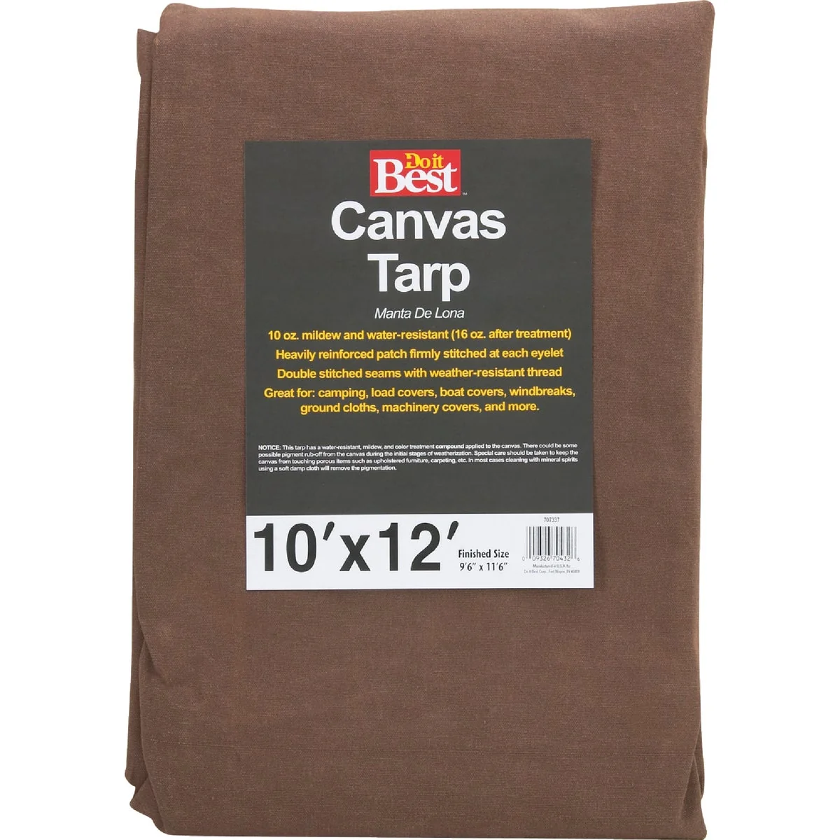 Exceptional Do it 10 Oz. 10 Ft. x 12 Ft. Canvas Tarp Easy-to-Use