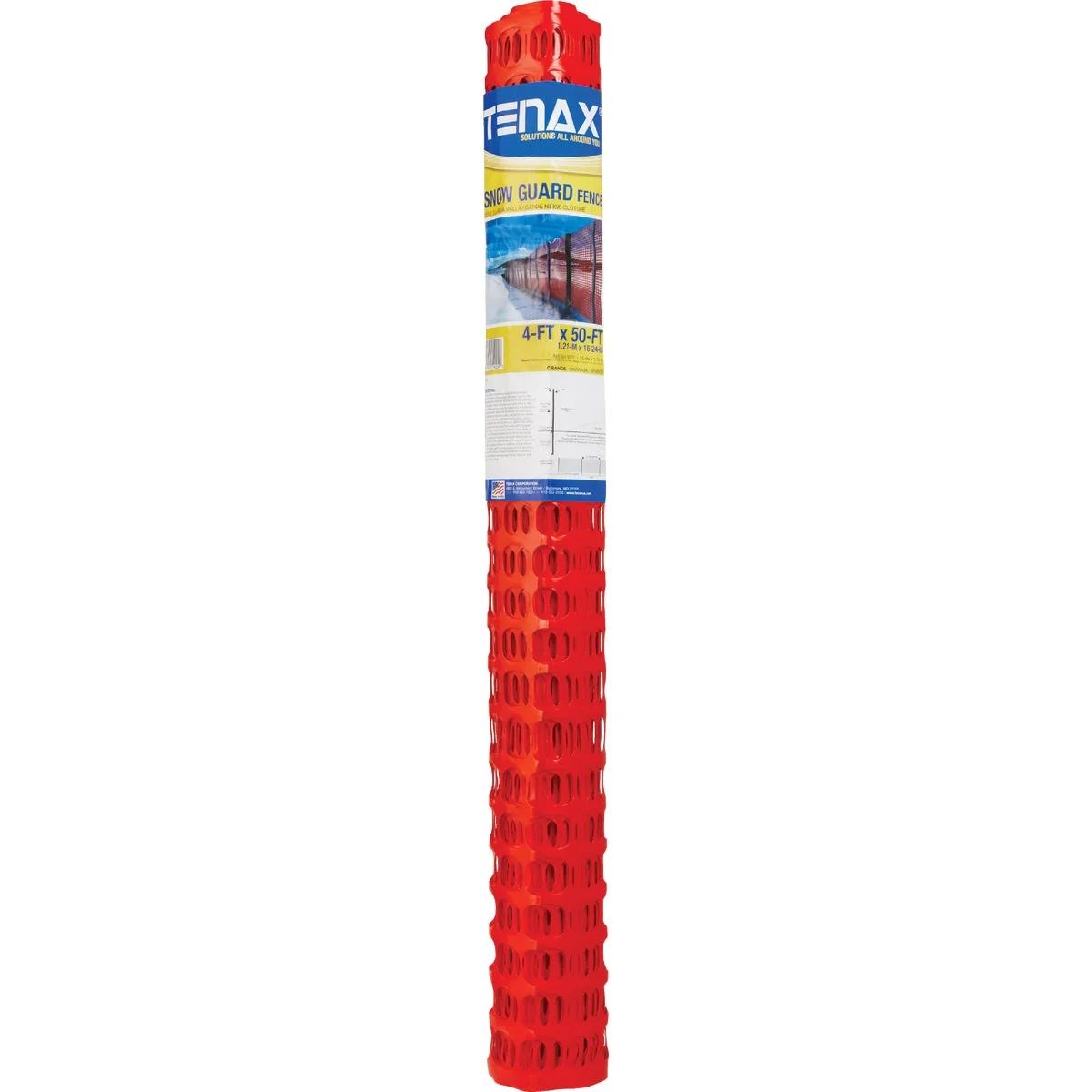 Smart Tenax Sno-Guard 4 Ft. H. x 50 Ft. L. Polyethylene Snow Safety Fence Orange Trendy